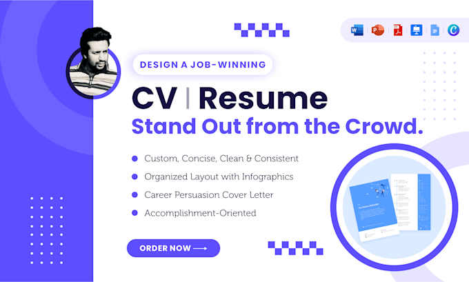 Gig Preview - Design a job winning CV resume to help you stand out among potential employers