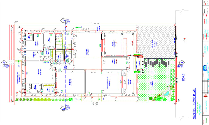 Gig Preview - Draft the floor plans, sections, elevations in autocad