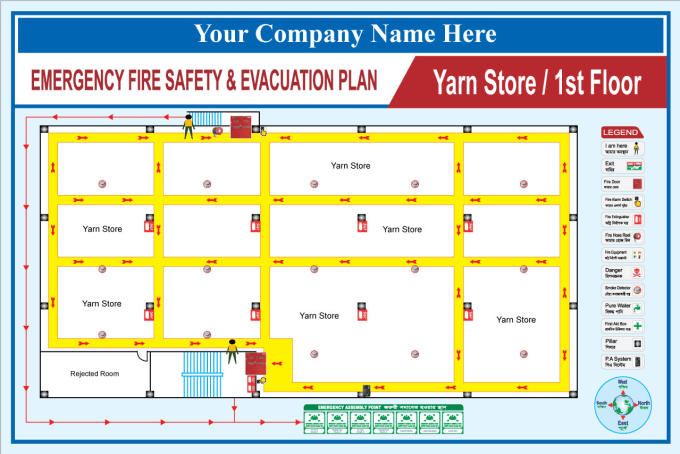 Gig Preview - Design fire emergency evacuation plan for your floor layout