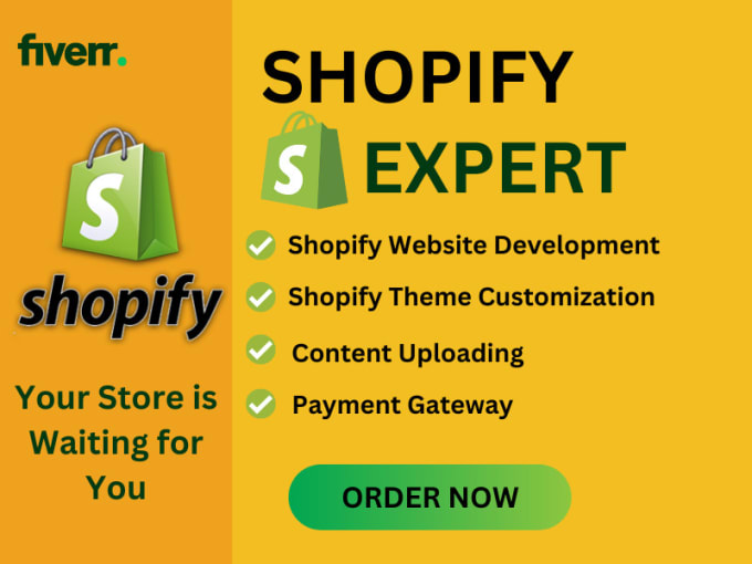 Gig Preview - Setup and customize your shopify website for ecommerce success