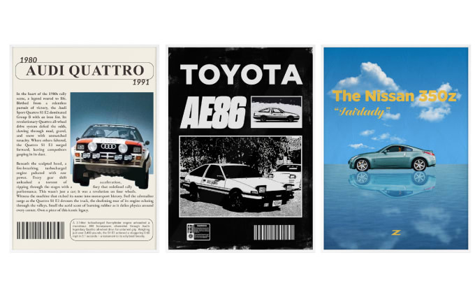 Gig Preview - Create an outstanding car poster or car ad for you