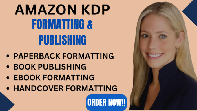 Gig Preview - Write, format and publish your book on amazon KDP and amazon KDP book publishing