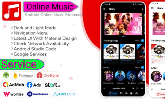 Gig Preview - Complete online music app support youtube link with PHP admin