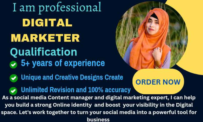 Gig Preview - Be your social media manager and digital marketer