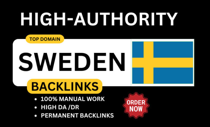 Gig Preview - Build sweden backlinks high da pr authority swedish forum link building seo