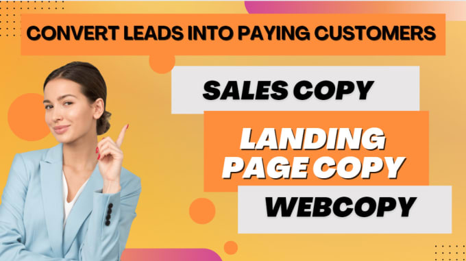 Gig Preview - Write sales copy for landing pages and website copywriting