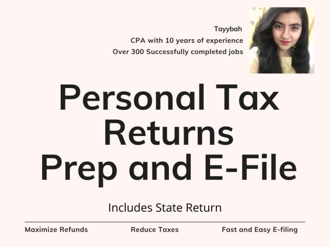 Gig Preview - Prepare and file personal tax returns as CPA