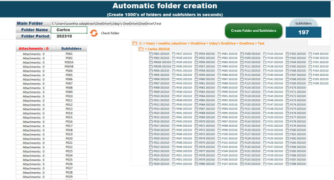 Gig Preview - Automate folders and subfolders creation