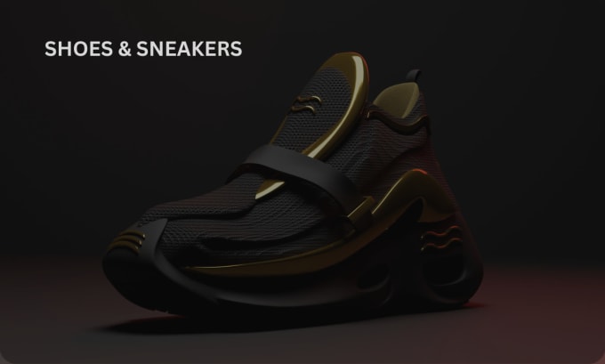 Nike Air Max 720 black gold fashion sneaker 3D model