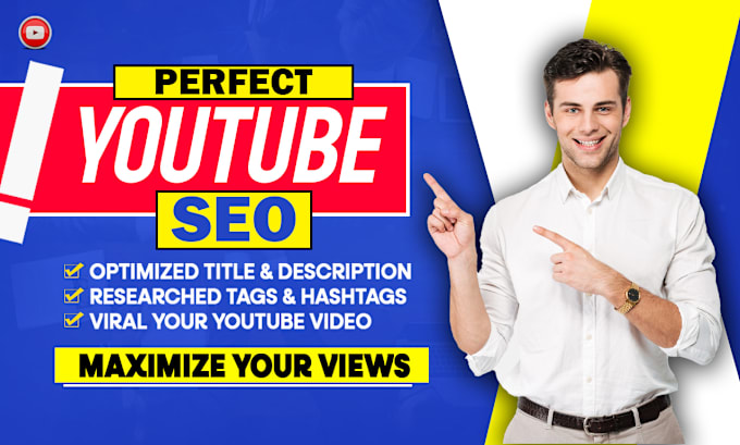 Gig Preview - Optimize youtube video seo best keywords, title, description