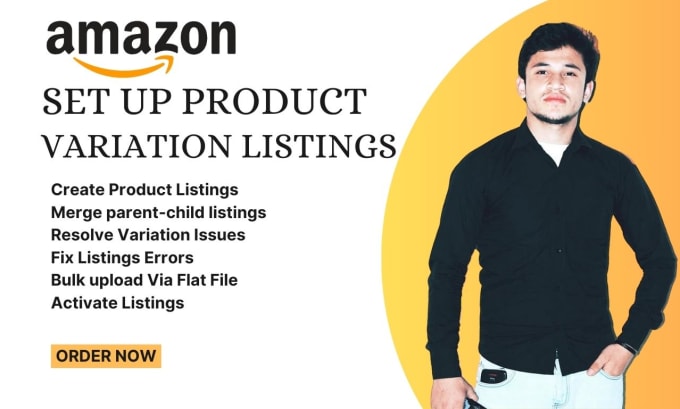 Gig Preview - Create amazon product listing and variation listing or fix listing errors