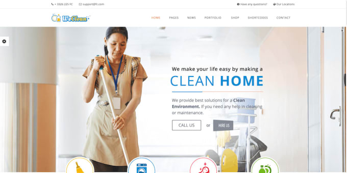 Gig Preview - Design a professional cleaning service website