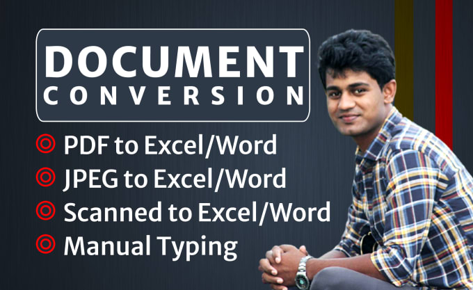 Gig Preview - Convert pdf to word, convert pdf to excel, typing, handwriting to word or excel