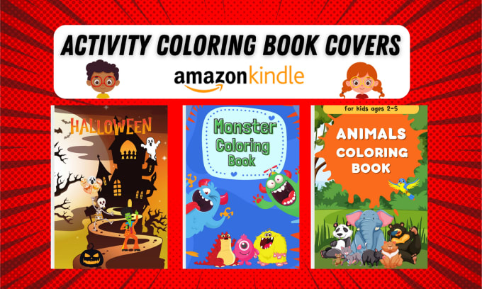 Gig Preview - Design children book cover, coloring book cover for kdp