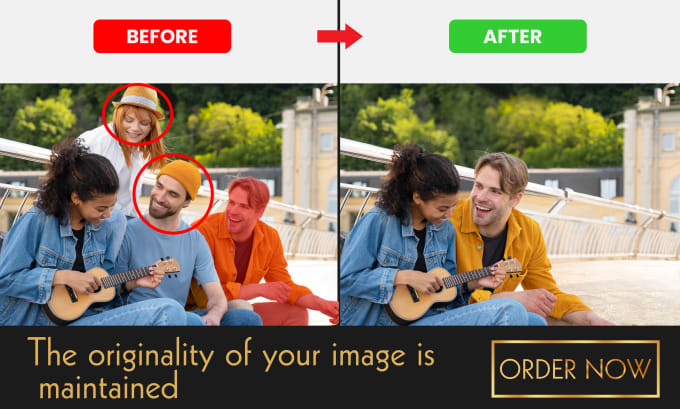 Gig Preview - Add or remove people from photos with professional photoshop editing