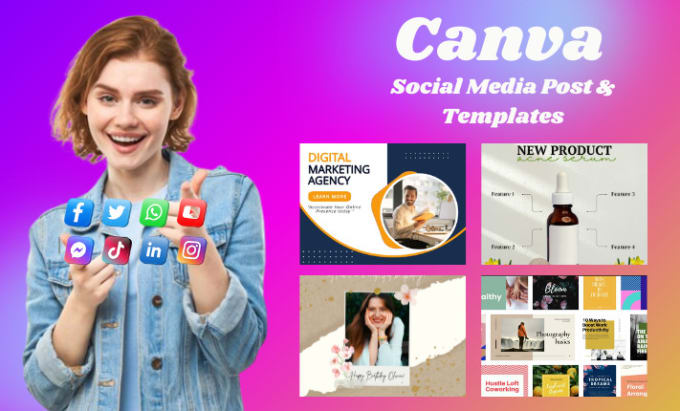 Gig Preview - Design canva templates for your social media advertising