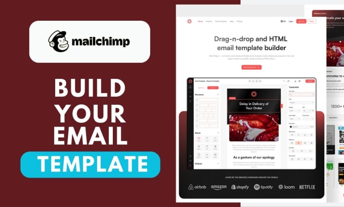 Gig Preview - Design an email template using a mailchimp template or an email campaign