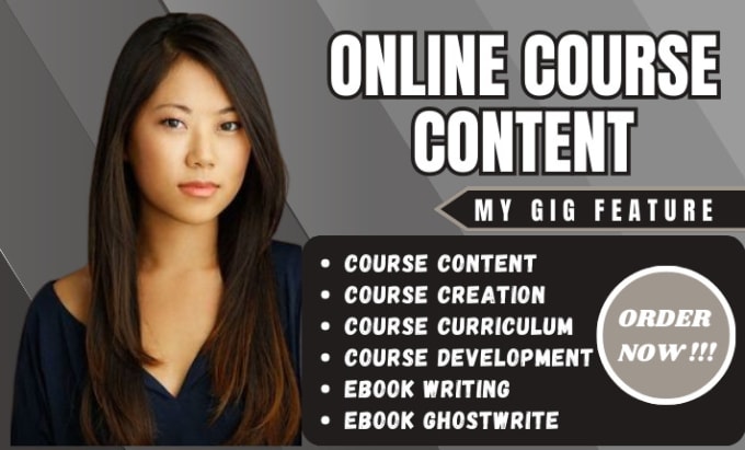 Gig Preview - Online course content creator, create online course, lesson plan, course outline