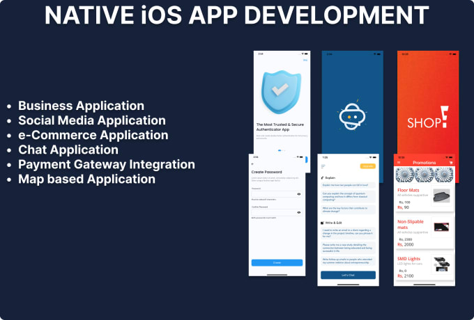 Gig Preview - Develop a professional ios app for your business