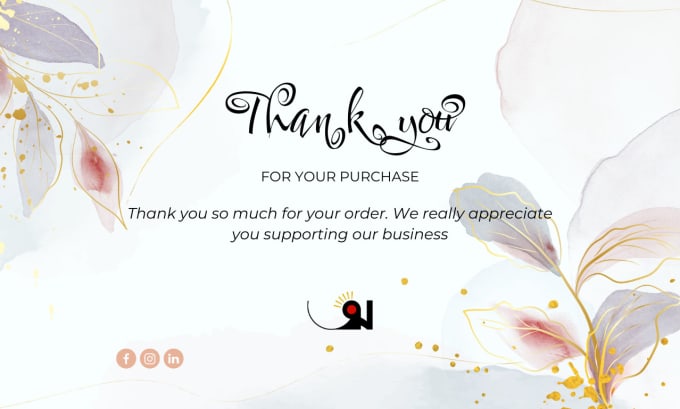 Gig Preview - Design thank you card for your business