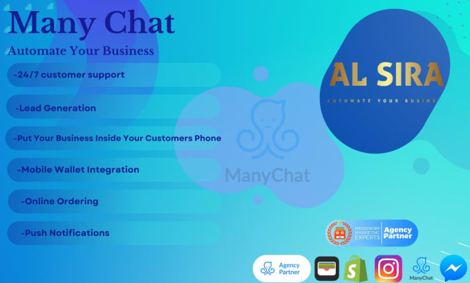 Gig Preview - Create an ai powered manychat chatbot for your social media