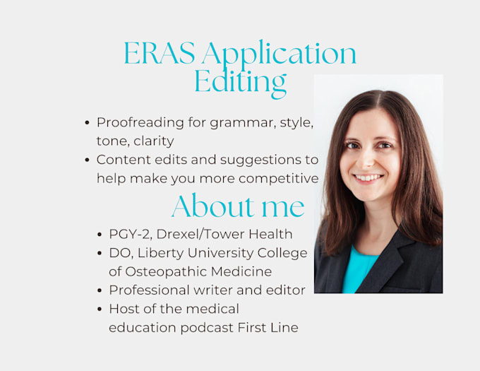 Bestseller - edit your eras application for residency