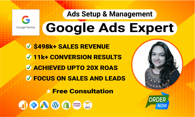 Gig Preview - Be your google ads expert adwords manager and PPC specialist to improve ROI