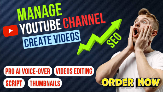 Gig Preview - Manage your youtube channel and create cash cow videos