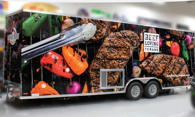 Gig Preview - Create professional box trailer,trailer wrap,food truck wrap