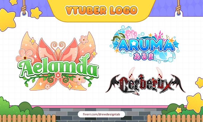 Gig Preview - Design cute customized logo for vtuber and streamer