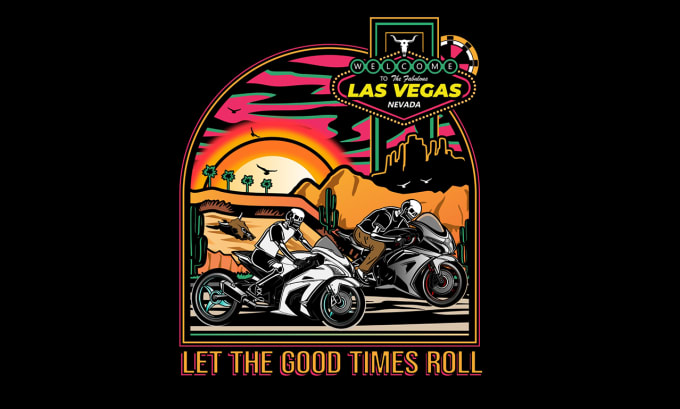 Gig Preview - Design illustration motorcycle vector automotive t shirt