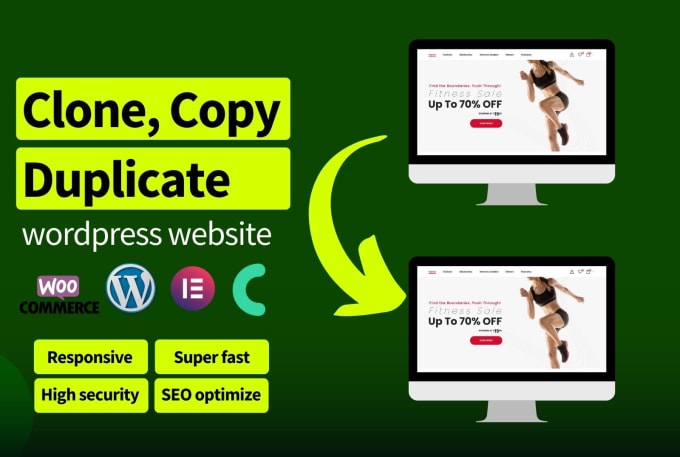 Gig Preview - Clone, copy or duplicate any website into wordpress website