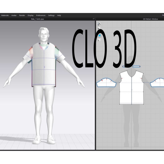 Gig Preview - Create 3d fashion garments in col 3d 2d pattern