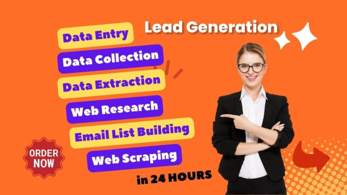 Gig Preview - Perfect data entry, data mining, data collection, web research, lead generation