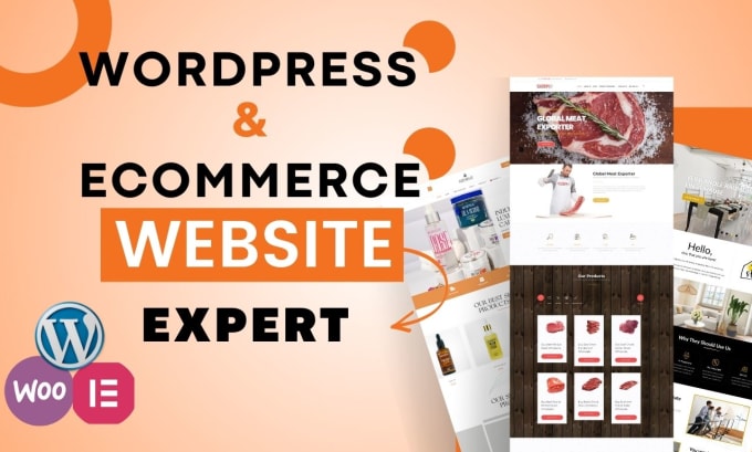 Gig Preview - Be your wp expert build wordpress woocommerce website mockup