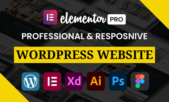 Gig Preview - Build responsive wordpress website design with elementor pro