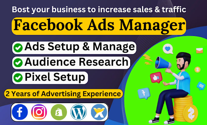 Gig Preview - Be your facebook ads manager expert