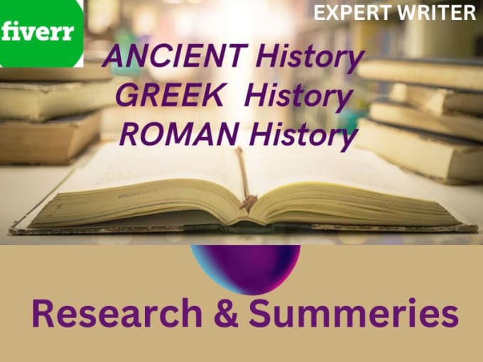 Gig Preview - Do research and write any aspect of greek history and roman history