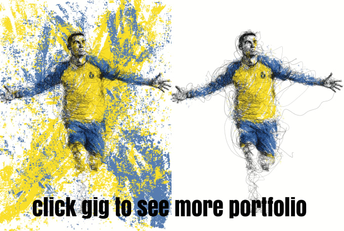 Gig Preview - Draw illustrations of football or other sports  in my style