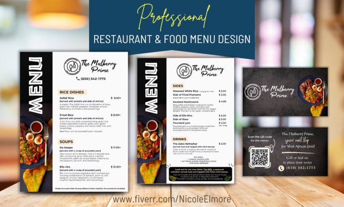 Gig Preview - Design an amazing restaurant menu, food menu, or drink menu