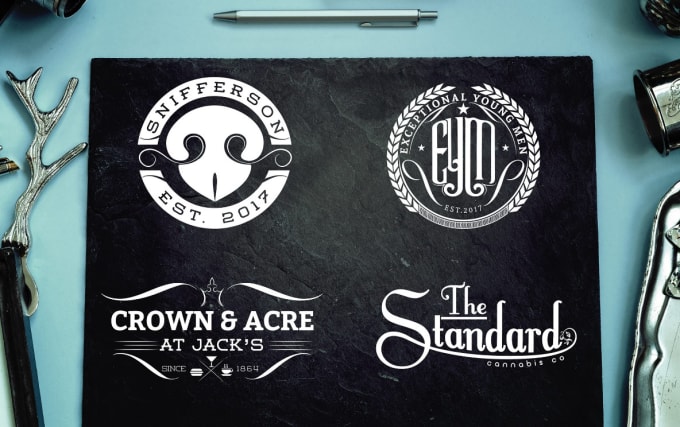 Gig Preview - Do a awesome retro vintage logo design