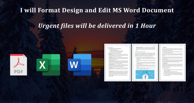 Gig Preview - Edit and format microsoft word document