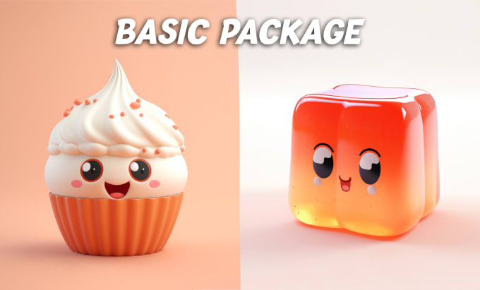 Gig Preview - Design cute 3d model, toy, animal character modeling cartoon style and rendering