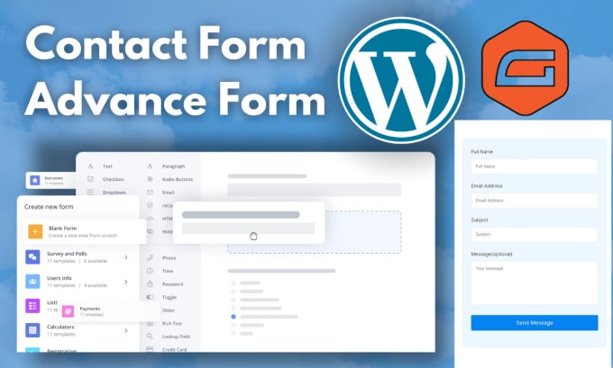 Gig Preview - Create custom wordpress contact and popup form