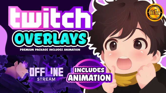 Bestseller - create an amazing animated twitch overlay for you