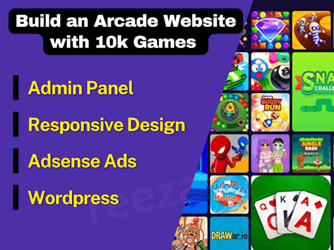 Create an arcade games website, tournament game, game website, and online  game by Dynomindtech