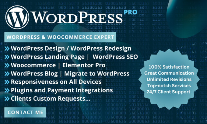 Gig Preview - Do wordpress website design, wordpress redesign, yoast seo, woocommerce, wp blog