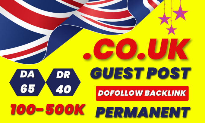 Gig Preview - Publish UK guest post, UK backlink, USA guest post on high da UK blogs