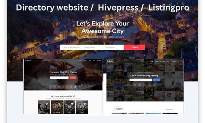 Bestseller - directory website using hivepress, brilliant directory, listingpro, listable