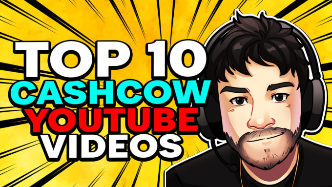 Gig Preview - Do cash cow or faceless or top 10 video editing for youtube